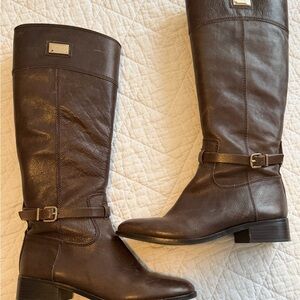 Antonio Melani Brown Leather Riding Boots